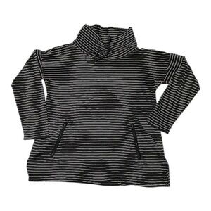 Chic Black and White Striped Top